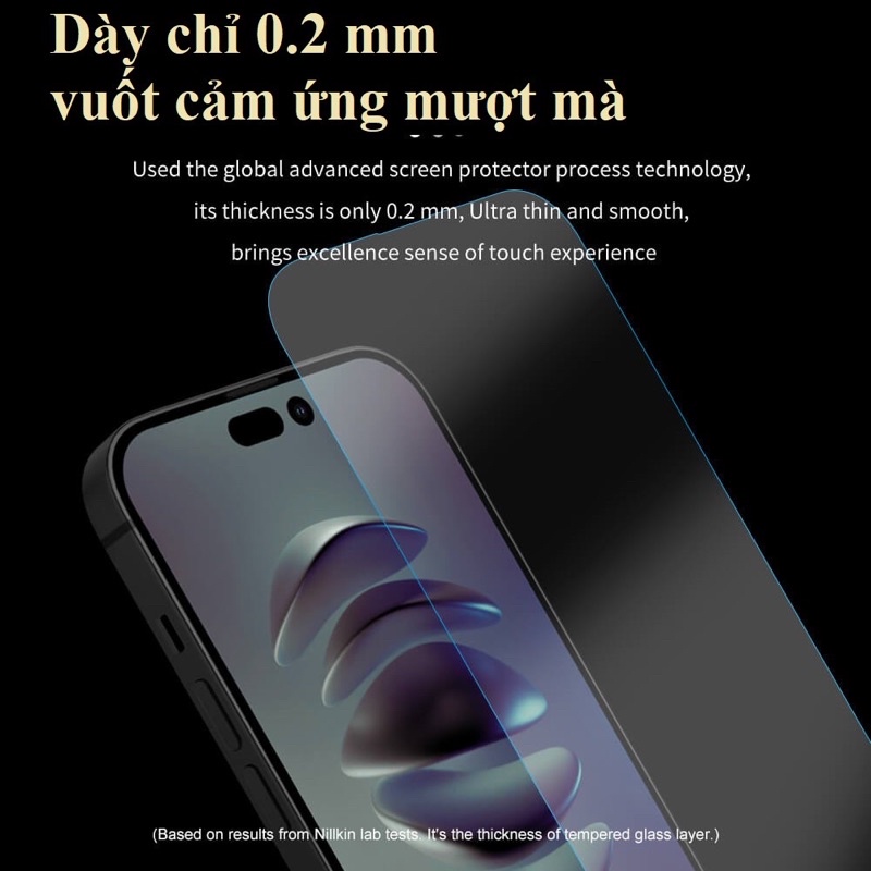 Kính Cường Lực iPhone Nillkin Amazing H+Pro không viền cho iPhone 12 đến 17 pro max