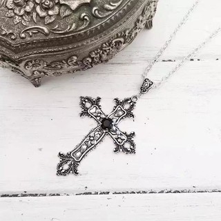 Marset Vintage Chữ Thập Mặt Dây Chuyền Vòng Cổ Cho Nữ Dây Xích Goth Choker Grunge Trang Sức