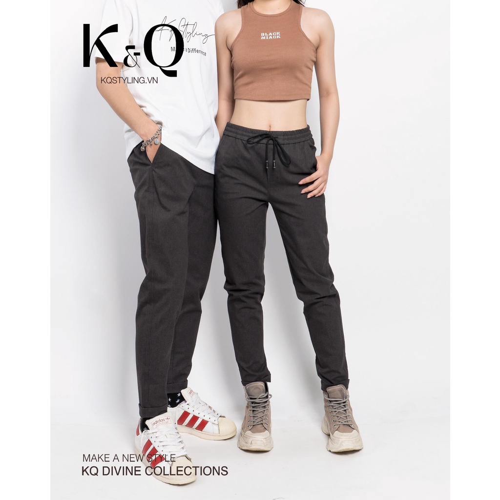 Ảnh Quần ống suông KQSTYLING kaki co giãn cao cấp xám tiêu 1
