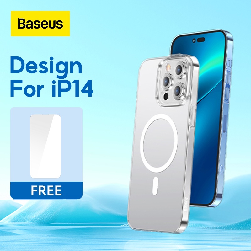 Ốp điện thoại Baseus trong suốt hít nam châm không dây thích hợp cho iPhone 14 Pro 14 Pro Max