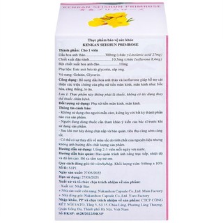 Viên uống Kenkan Seishun Primrose cải thiện triệu chứng tiền mãn kinh, mãn kinh (60 viên)