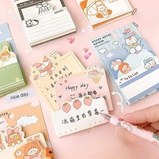Giấy Note Cute Hoạt Hình Nhớ Nhiều Màu Đồ Dùng Học Tập Sáng Tạo Vintage VPK19