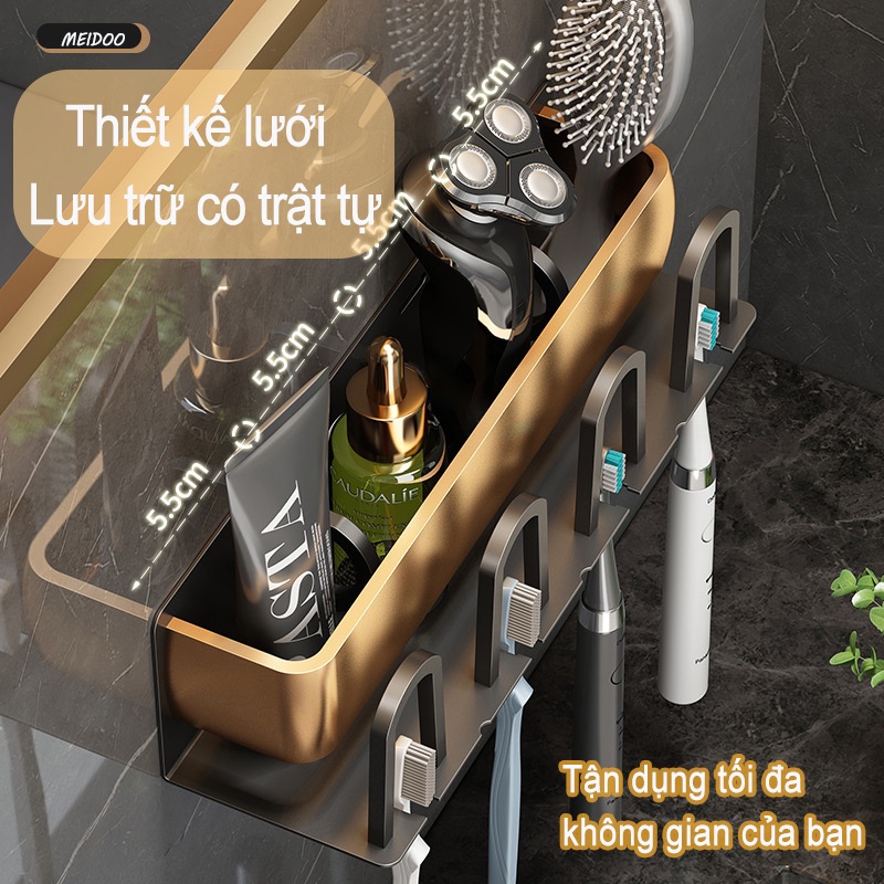 Ảnh MEIDOO Phòng tắm kệ để bàn chải đánh răng, đựng bàn chải đánh răng, giá để bàn chải đánh răng điện 2