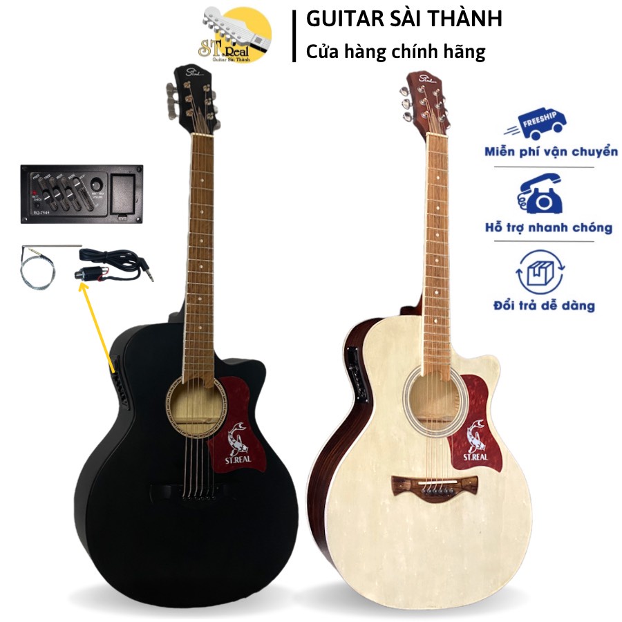 Đàn Guitar Acoustic Kết Nối Loa Chính Hãng ST.Real Guitar Sài Thành Mã ST-X1EQ
