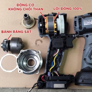 Máy Siết Bulong Hitachi 199V - không chổi than, pin khủng 10cell, lõi đồng 100% đầu 1/2 in