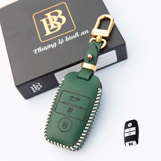 BAO DA CHÌA KHOÁ Ô TÔ KIA Cerato, K3 13-18,Sorento, Tio, Rondo( 3 nút) Da Thật  Bảo Hành 2 Năm, Khắc Tên SĐT Chủ Xe