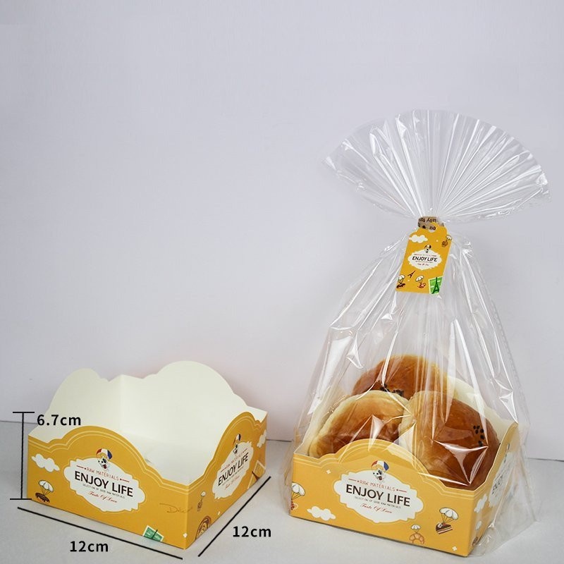 Túi Nilon Kèm Đế Giấy Vuông Thành Thấp Enjoy Life ( 50c) Đựng Bánh ...