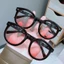 Gọng kính cận ngố tròn thời trang nữ cá tính phong cách Ulzzang chuẩn UV400 chống bức xạ và ánh sáng xanh 041