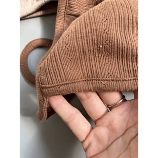 Mũ bonet cotton thông hơi màu vintage cho bé