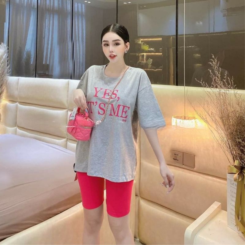 Đồ Bộ Mặc Nhà Nữ Bigsize ESHOP Quần Lửng Ngố Thun Gân Cotton Co Giãn Thể Thao Trung Niên DB48