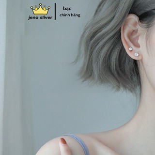bông tai nụ đá , đeo tai , đeo mũi , chốt chắc chắn , bạc 925 - jena sliver
