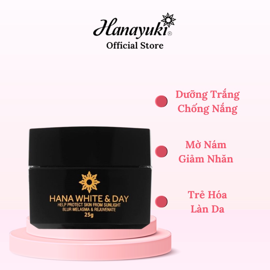 Ảnh Kem Dưỡng Trắng Da Ngày & Đêm Hanayuki Chính Hãng 1