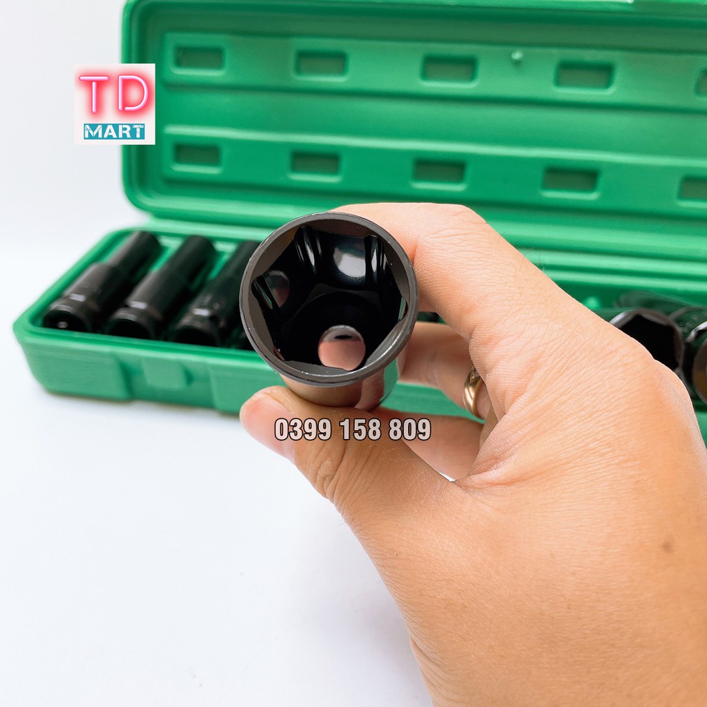 Bộ khẩu10 món 1/2 loại dài Cao Cấp dùng cho máy siết bulong