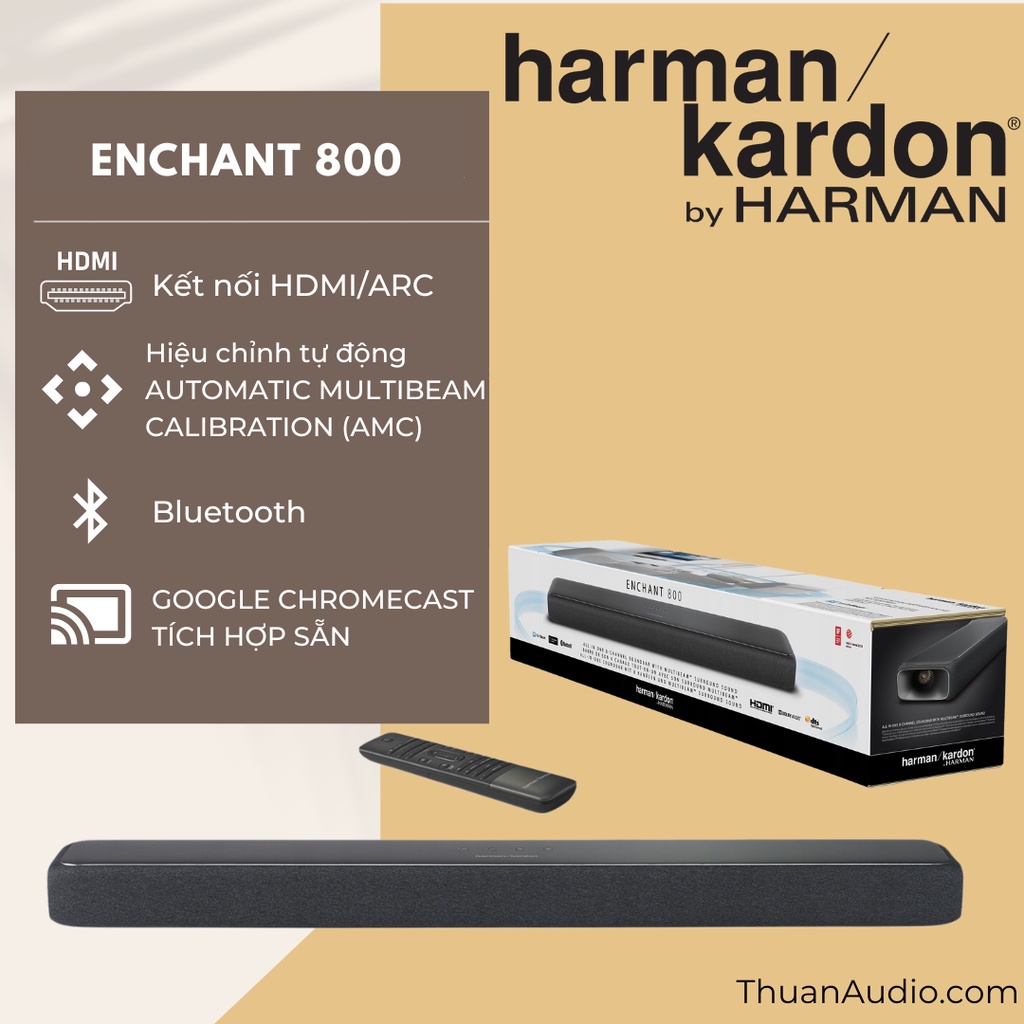 [CHÍNH HÃNG] Loa Soundbar Harman/kardon ENCHANT 800 Giá rẻ,hàng mới