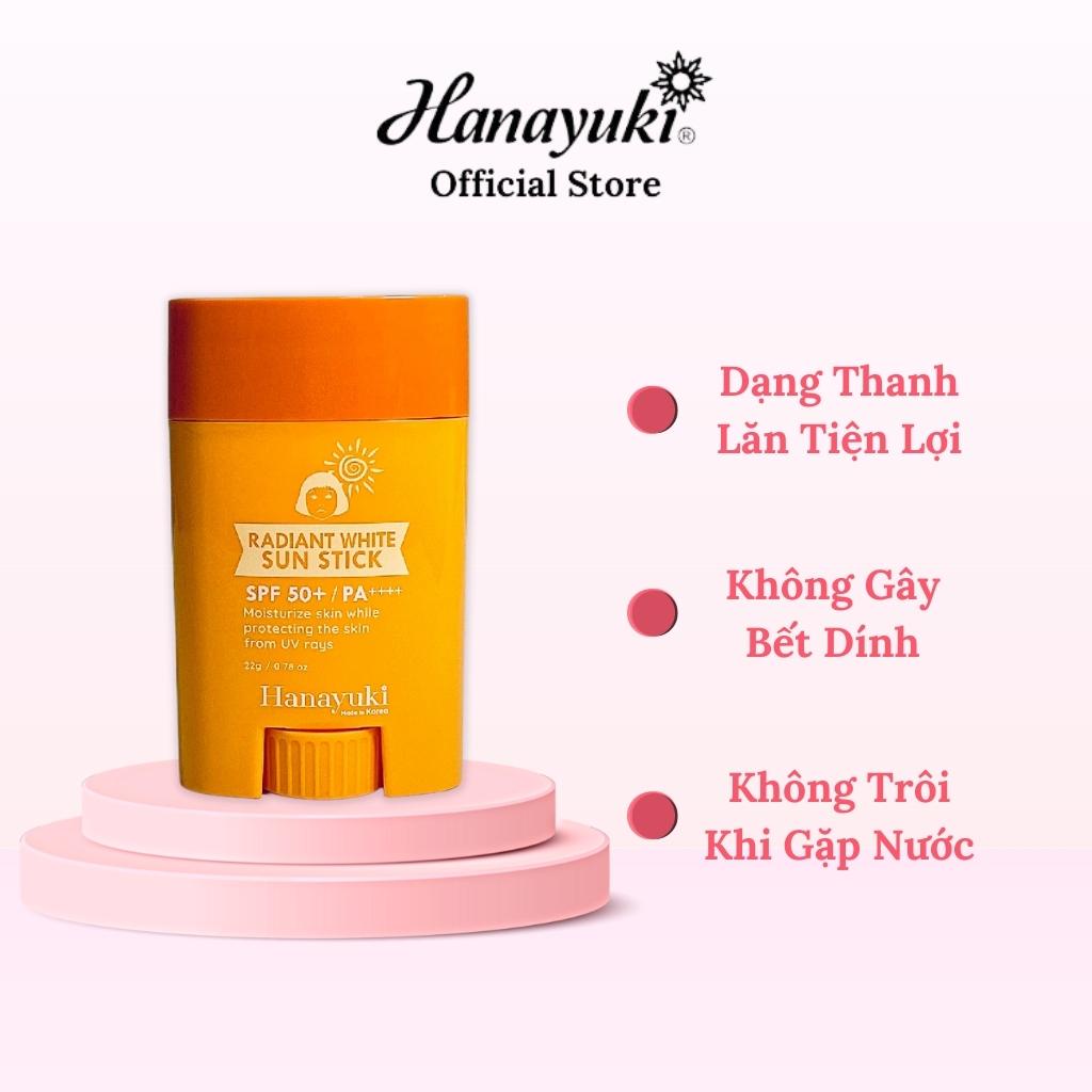 Ảnh Kem Chống Nắng Hanayuki Dưỡng Trắng Kiềm Dầu Nâng Tông SPF 50+/PA++++, Sáp Chống Nắng Bảo Vệ Da Hanayuki Chính Hãng 22g 1
