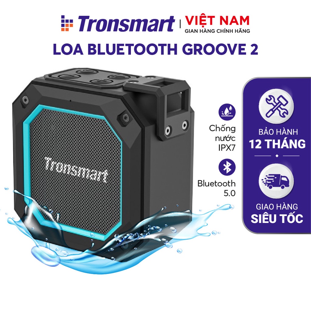Loa Bluetooth Tronsmart Groove 2 Speaker Chống nước IPX7 - Hàng chính hãng - Bảo hành 12 tháng