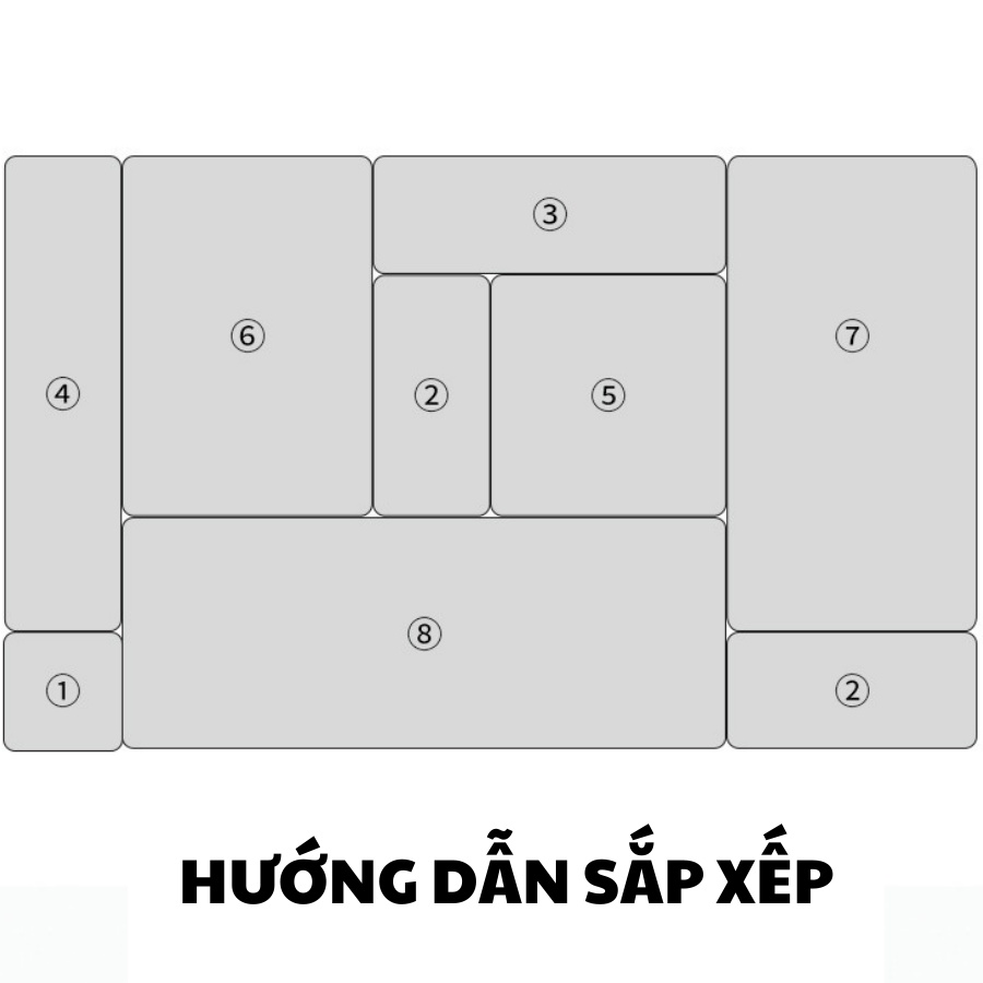 Khay Chia Ngăn Kéo, Khay Trong Suốt Enoda Home Đựng Đồ Tiện Lợi P031