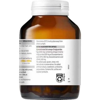 Viên uống Blackmores Omega Double High Strength Fish Oil hỗ trợ tim mạch (90 viên)