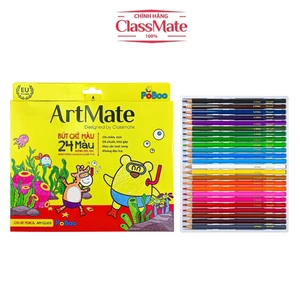 Hộp Bút Chì 24 Màu Cho Bé ARTMATE, Bút Màu Tươi Sáng, Màu Sắc Chuẩn, An Toàn Dùng Để Tô Tranh AM-CL103