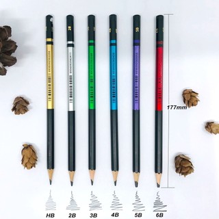 Hộp 12 Bút Chì Gỗ Fine Art 6B CLASSMATE Nét Bút Mịn, Dùng Làm Họa Cụ Vẽ Tranh Chuyên Nghiệp CL-PC906