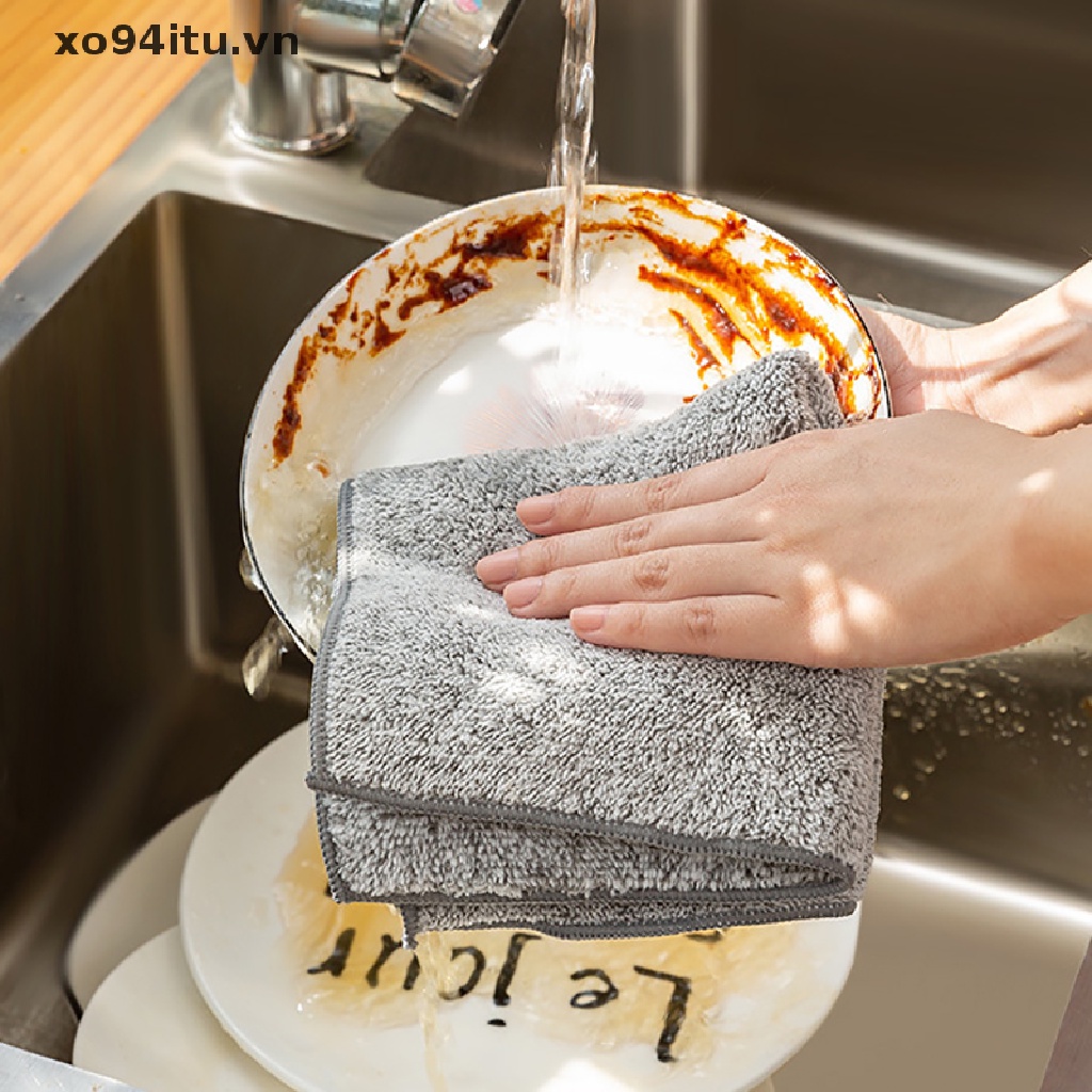 Set 5 Khăn Lau Bếp Sợi Than Tre Chống Dầu Mỡ