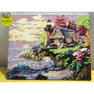 [TỔNG HỢP] Tranh tô màu, Tranh sơn dầu số hóa tự tô Madoca chủ đề PHONG CẢNH (có khung 40x50cm)