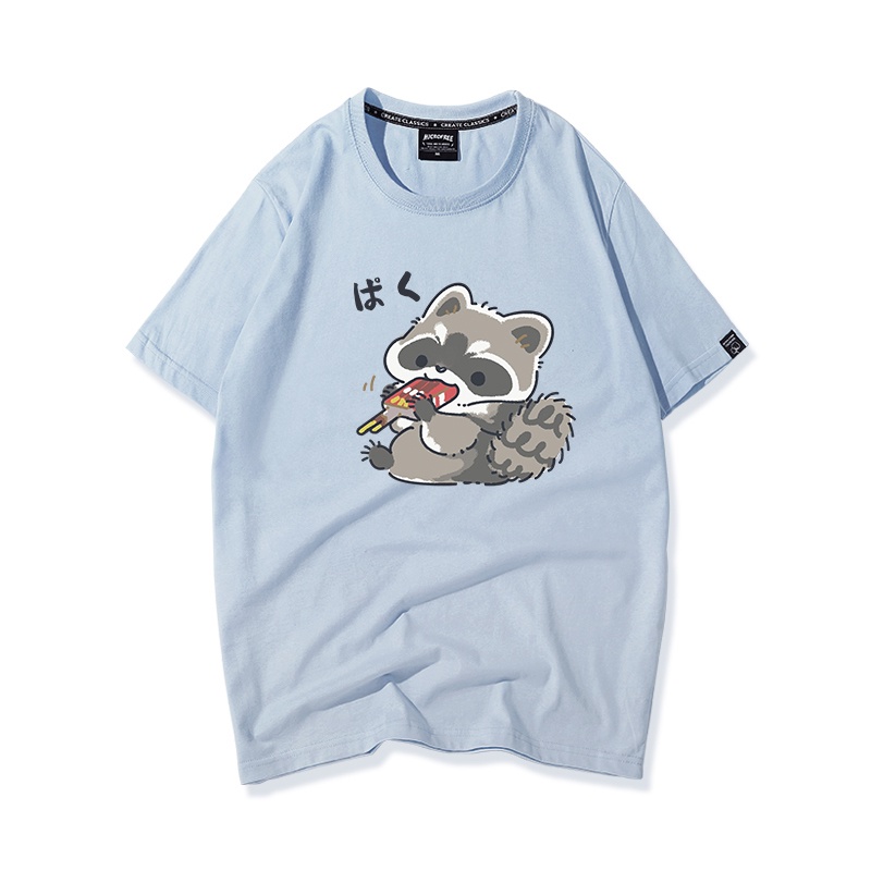 Áo Thun Nữ Tay Lỡ HappyFamily Form Rộng In Hình Chồn Mập Ú Dễ Thương Đáng Yêu Cotton 100 Cao Cấp