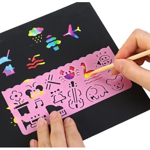 set 4 cây thước vẽ hình