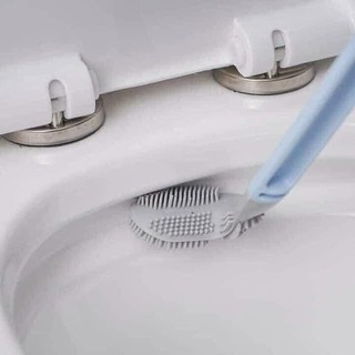 Chổi Cọ Toilet Silicon Đầu Nhỏ Cán Dài Cong Dễ Chà Sạch Mọi Ngóc Ngách Nhà Vệ Sinh Bồn Cầu Đồ Dùng Phòng Tắm 88327
