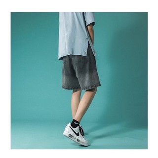 Quần Short Jeans Ống Rộng Màu Loang Năng Động, Quần Bò Lửng Thời Trang Unisex, Đùi Ngắn Style Hàn Quốc