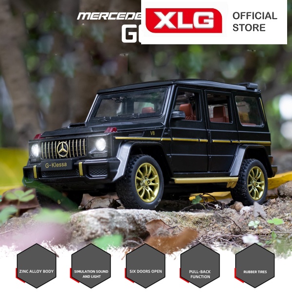 Ảnh Mô hình xe Mercedes G63 AMG cao cấp bằng kim loại có đèn led âm thanh 2