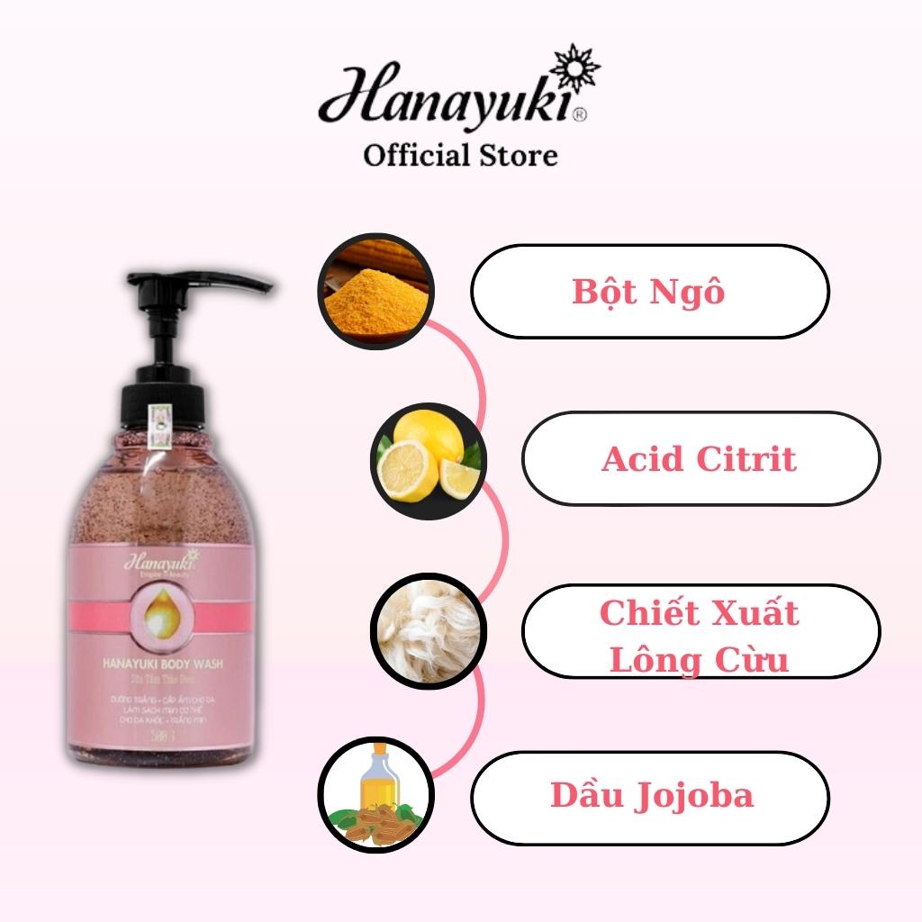 Ảnh Sữa Tắm Hanayuki Body Wash Trắng Da Dưỡng Ẩm Hanayuki Chính Hãng 4