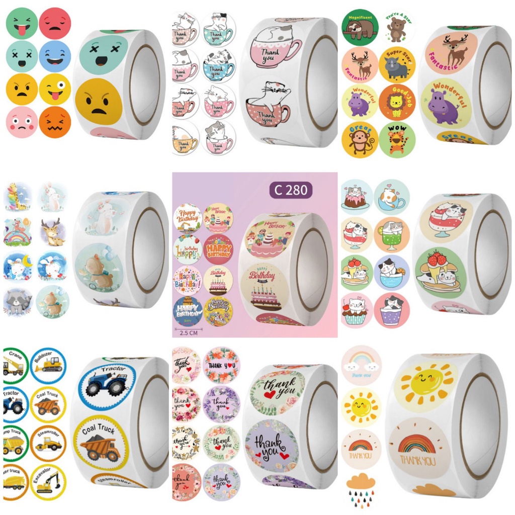 Cuộn sticker khen thưởng 500c/hình | Shopee Việt Nam