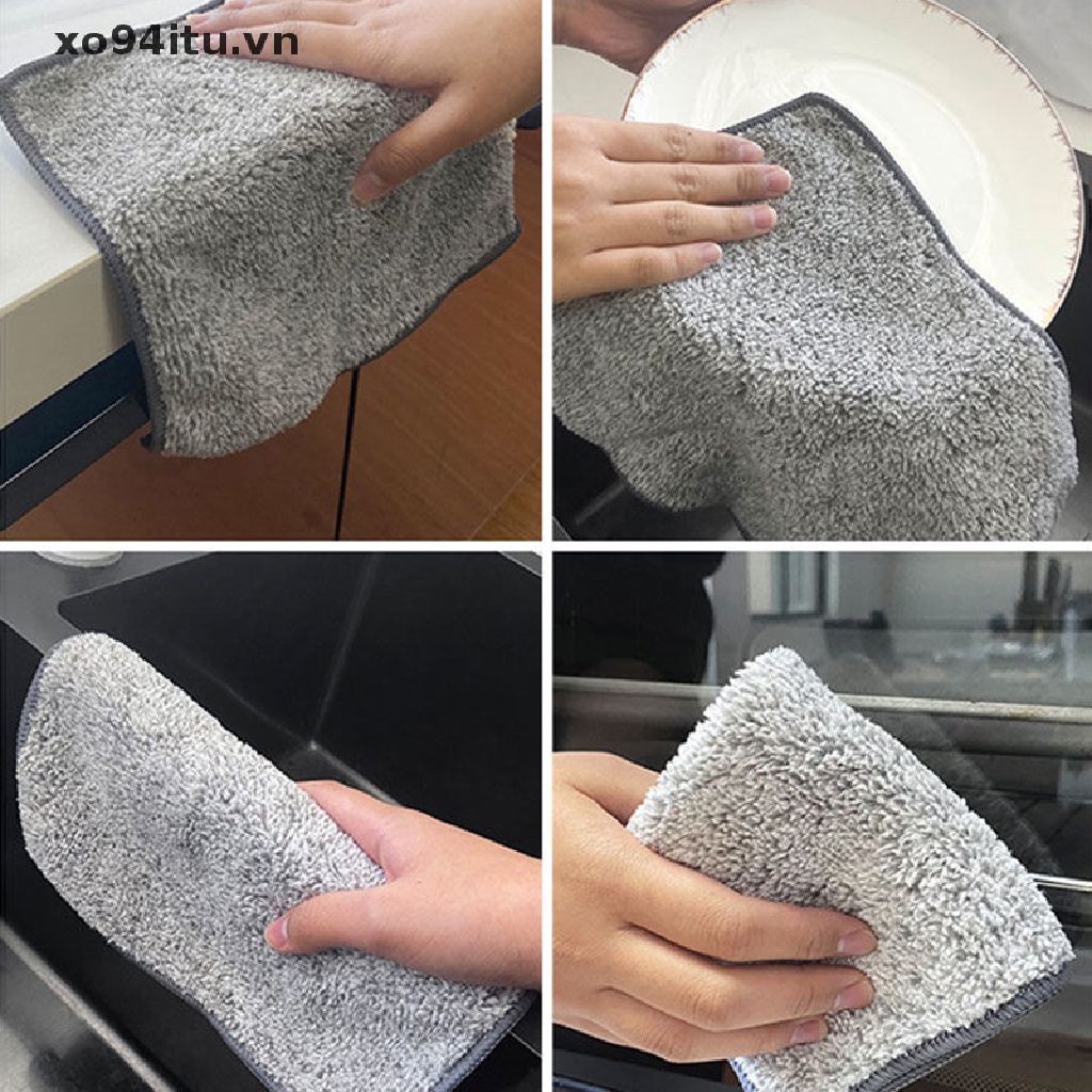 Set 5 Khăn Lau Bếp Sợi Than Tre Chống Dầu Mỡ