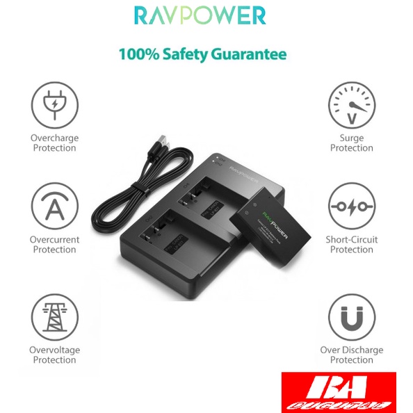 Bộ 1 PIN + SẠC ĐÔI Canon LP-E17 RAVPOWER Cho Canon 77D 750D 760D 800D ...