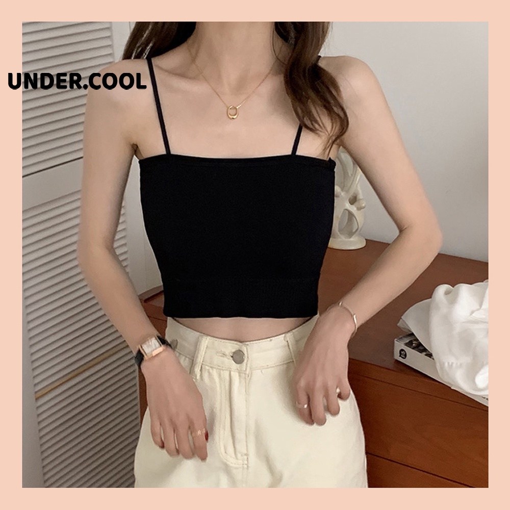Áo Bra Hai Dây UNDERCOOL Thun Có Mút Đệm Ngực Gam Màu Pastel Nhẹ Nhàng AB18