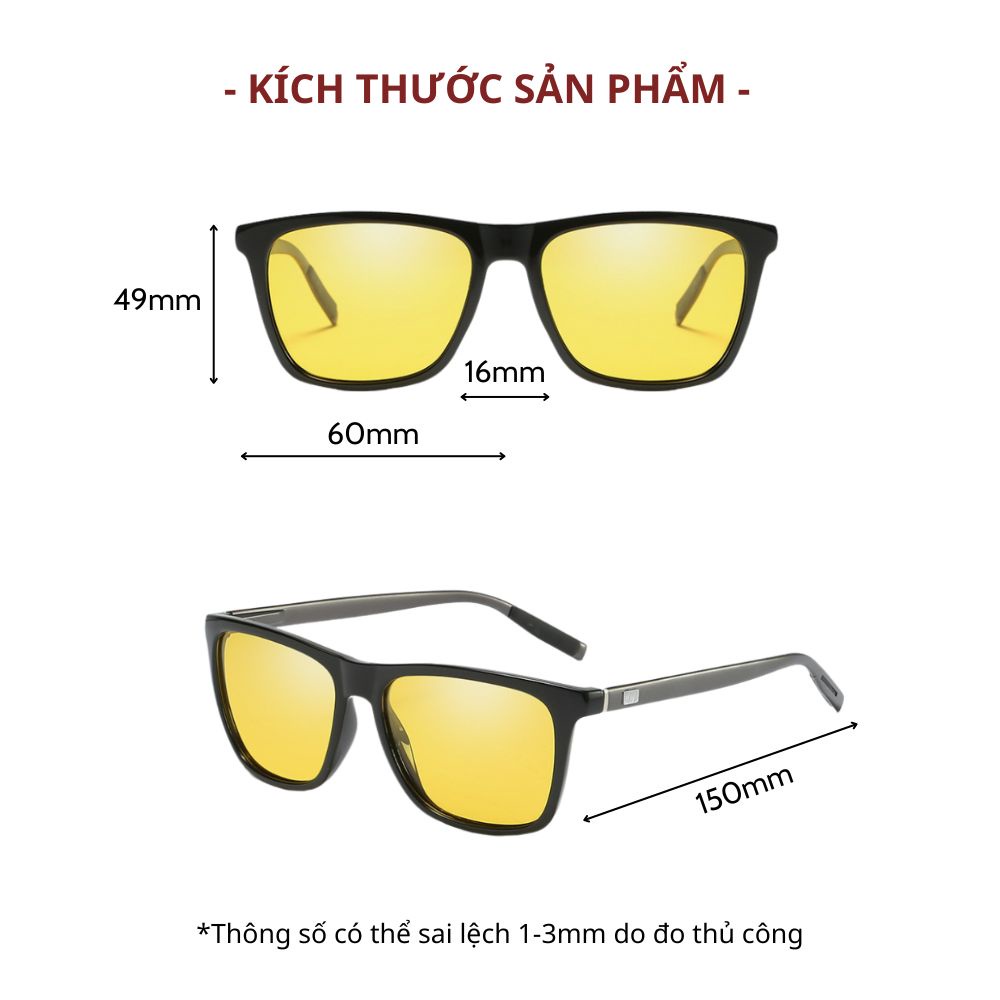 Ảnh Kính Phân Cực Nam Nữ Thời Trang AORON Mắt Vàng Nhìn Xuyên Đêm HD Night Vision Hạn Chế Chói Lóa Ô Tô Trời Tối 1
