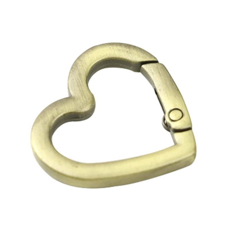 WU Kim Loại O Nhẫn Lò Xo Khóa Có Thể Mở Hình Trái Tim Carabiner Móc Khóa Túi Kẹp