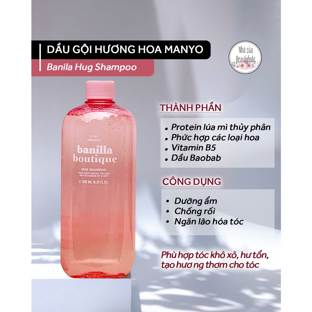 [MẪU MỚI 2022] Dầu gội hương hoa MANYO BANILLA BOUTIQUE HUG SHAMPOO ...