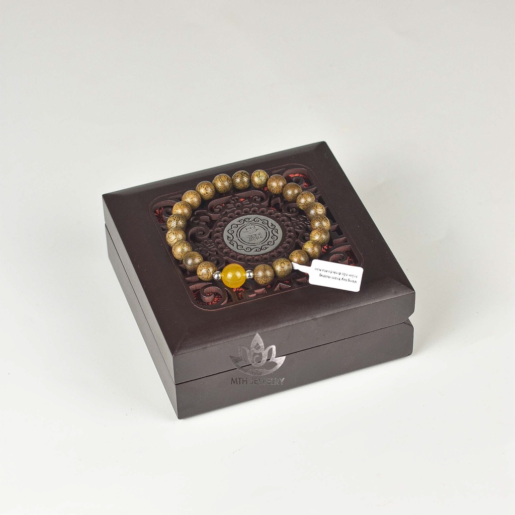 Ảnh Vòng Trầm Hương MTH JEWELRY Tròn Đơn Kim Ngọc Trợ Mệnh Size 6/7/8/10mm - Đá Màu Theo Mệnh Phong Thủy - Chính Hãng 2