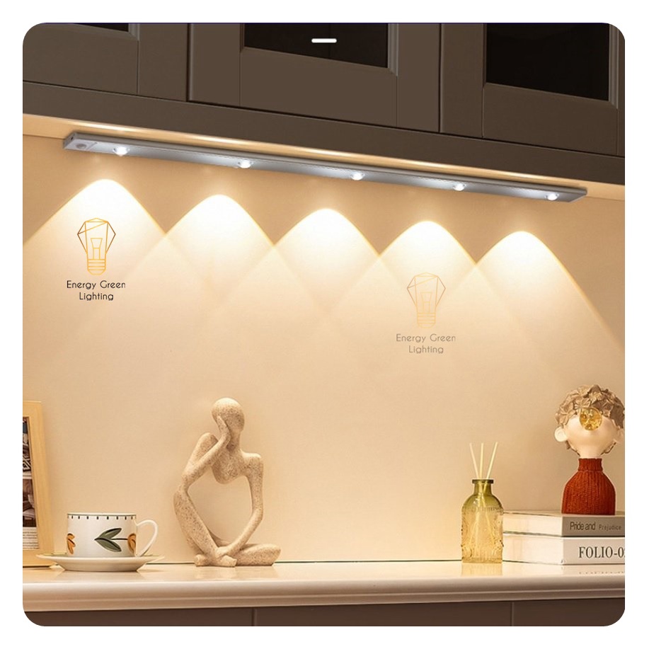 Ảnh Thanh Led Dán Tủ Energy Green Lighting Cảm Biến L1601 - (20-30-40cm) - Dán Tường - Hầm Cầu Thang 2