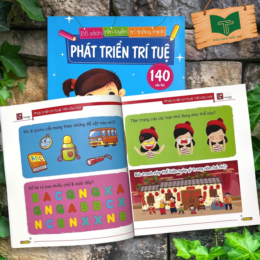 Sách Phát Triển Trí Tuệ Cho Bé 5-6 Tuổi (140 Câu Hỏi Rèn Luyện Trí Thông Minh Sáng Tạo Phát Triển IQ Cho Bé)