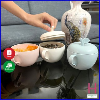 Cốc quả táo có nắp Việt Nhật 6018, Ca táo có nắp đựng đồ mứt tết,ăn vặt...tiện lợi dễ thương { H }