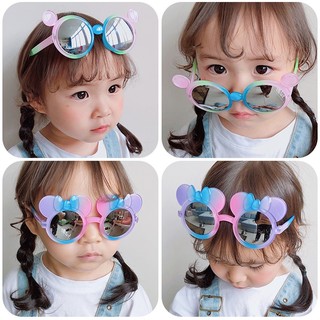Phụ Kiện Trẻ Em Bé Trai Bé Gái Kid Kính Mát Sắc Thái Ống Kính Sáng UV400 Bảo Vệ Khung Bé Phong Cách Nhìn Ngoài Trời