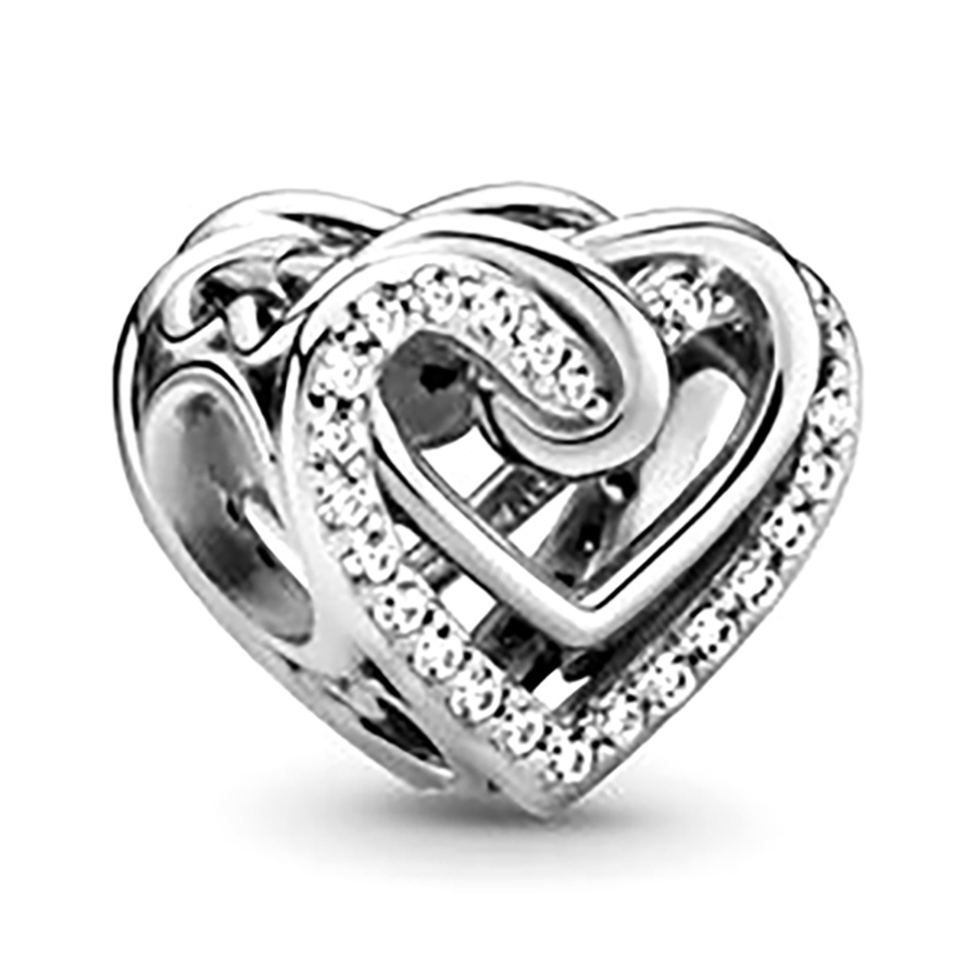 Hạt Charm Màu Bạc Tráng Men Hình Trái Tim / Cây Độc Đáo Dùng Làm Trang Sức DIY