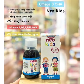 [MUA 1 TẶNG 1 QUÀ] Siro Hỗ Trợ Bổ Sung DHA Vitamin Cho Trẻ - Omega 3 DHA Neo Kids 150ml date 10/25