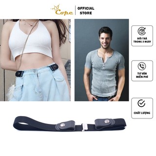 Thắt lưng lười dây chun có nút gài, nút cài bấm, khuy cài bấm điều chỉnh lưng quần Jean, quần bò cạp rộng nam nữ