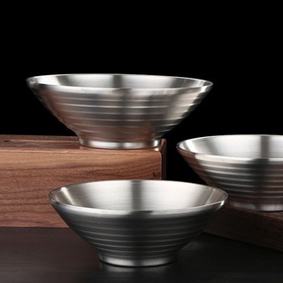 Tô chén bát  ăn cơm ăn mì  2 size 22cm và 20 cm inox 304 chống nóng chống trượt  -  to an com