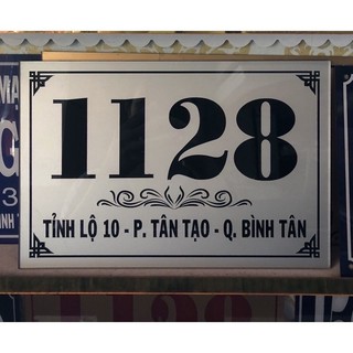 Bảng số nhà,bảng công ty mica kt 18x23 tặng kèm băng keo hai mặt