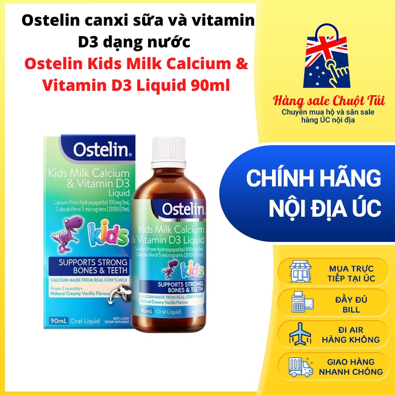 Ostelin canxi sữa và vitamin D3 dạng nước Ostelin Kids Milk Calcium